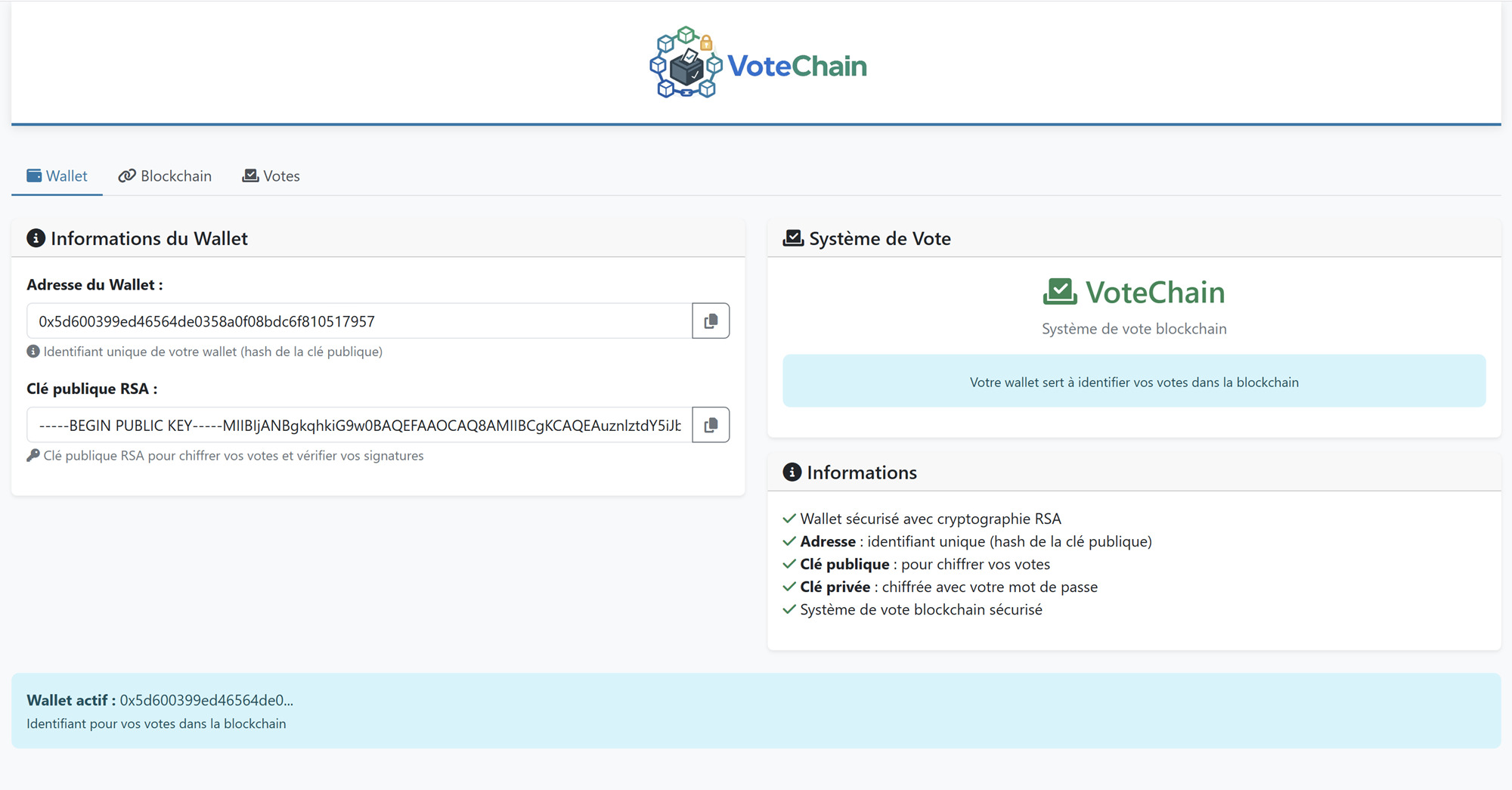 VoteChain - Système de Vote Blockchain